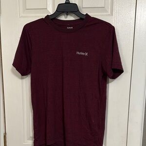 Hurley Red Short Sleeve Tee Casual Crew Neck